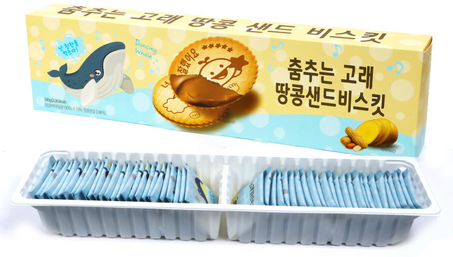 춤추는 고래 땅콩 샌드 비스킷, 1개, 390g