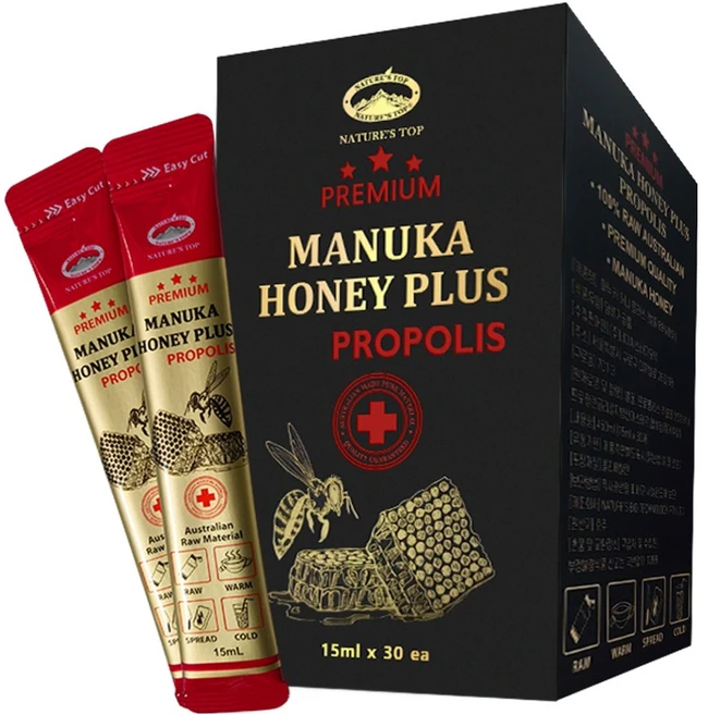 네이쳐스탑 마누카 허니 플러스 30개, 1개, 450ml - 쿠팡