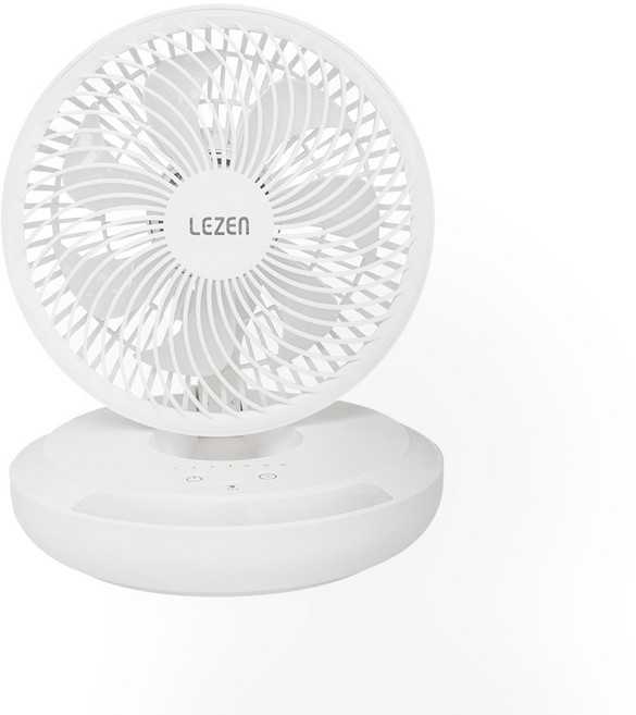 르젠 BLDC 분리세척 무드등 디자인 무선 탁상용 선풍기, LZEF-WL600