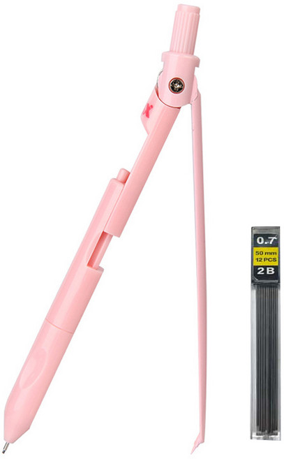 세븐집 올인원 다기능 샤프 콤퍼스 핑크, 1개