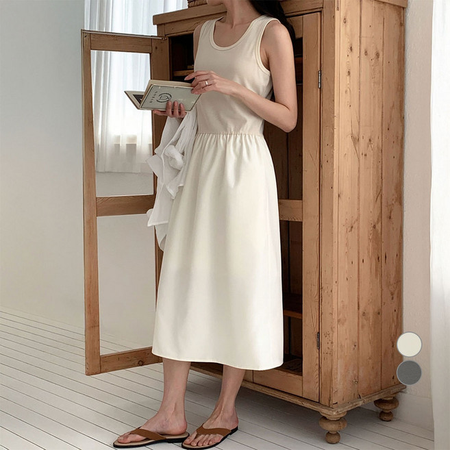 아피나르 여성용 콤비네이션 민소매 원피스