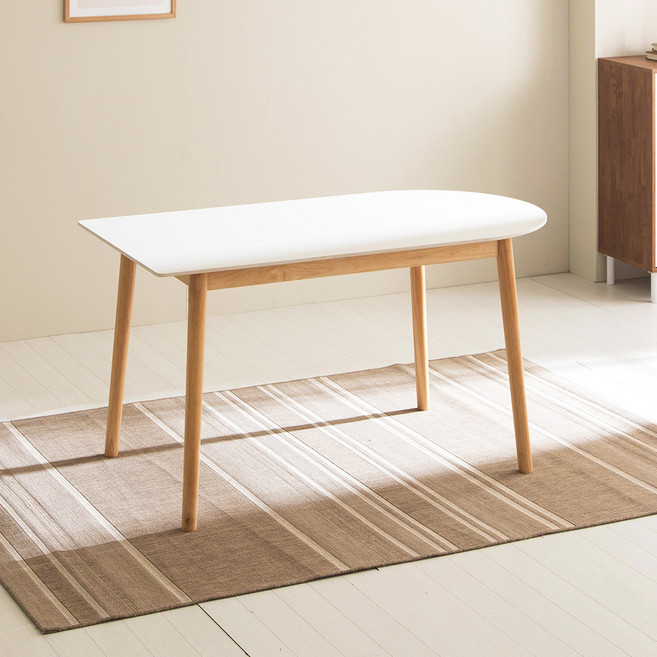 파로마 카도 통세라믹 1400 반타원형 식탁 방문설치, 퓨어화이트