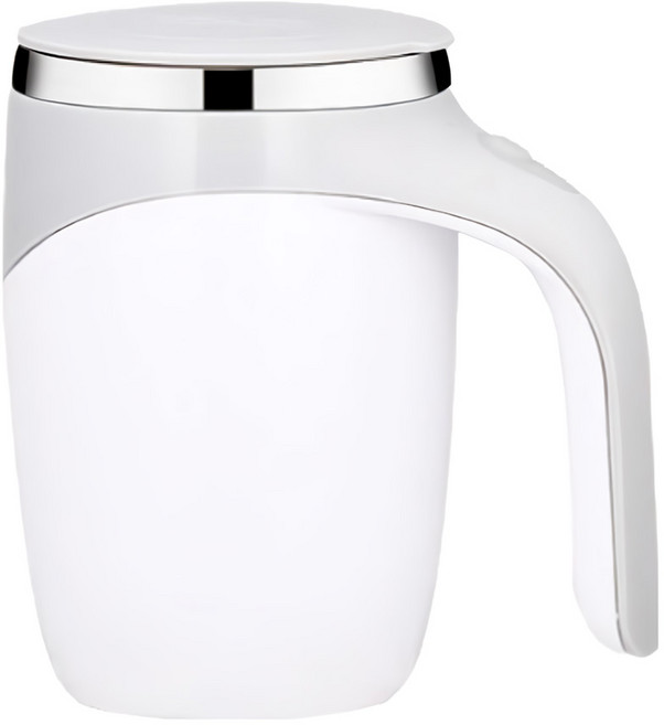 圓潤手柄電動攪拌杯 13.5 x 9cm 白色 380ml, XQ-168, 1個