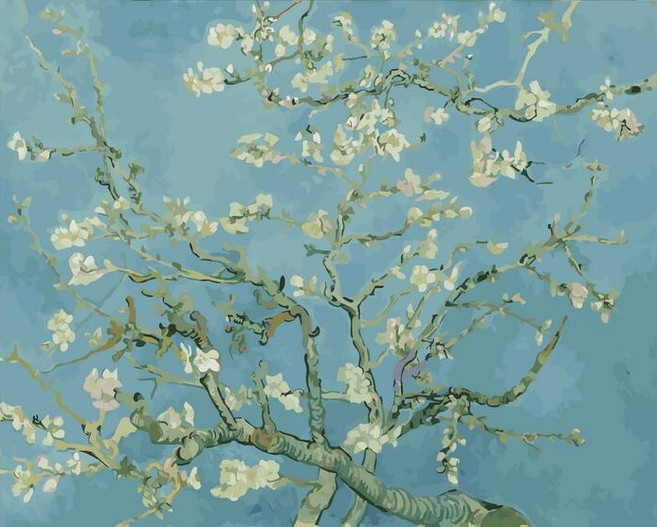 ArtLife 藝術生活 數字油畫diy tw067 40 x 50cm, 梵谷 杏花, 1組