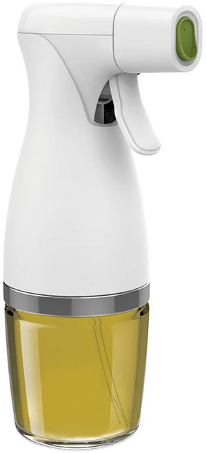 prepara 沛樂生活 鴨嘴氣壓式玻璃噴油瓶 銀色款 250g, 200ml, 1個