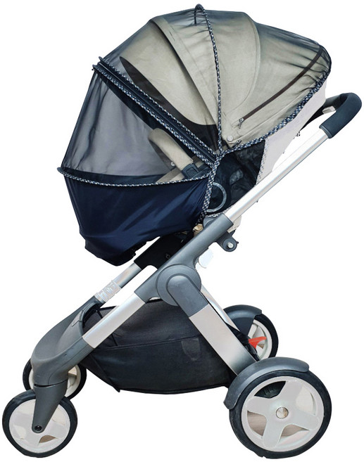 돈워리베이비 유모차 커버, 블랙, 1개