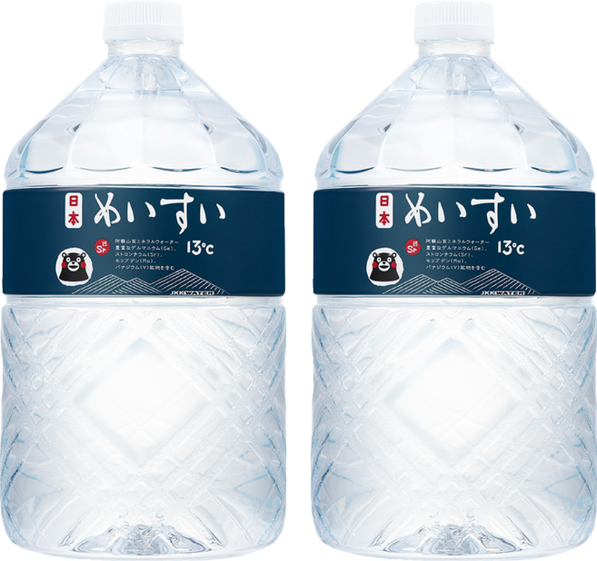 JKKWATER 日本名水13度C 熊本, 6000ml, 2瓶