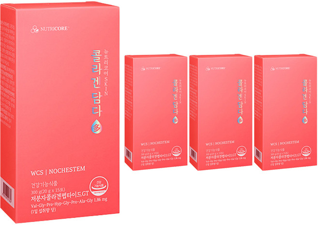 뉴트리코어 WCS NOCHESTEM 콜라겐담다 GT 15p, 300g, 4개