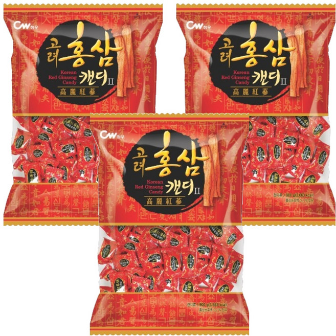 청우식품 고려홍삼캔디II, 900g, 3개