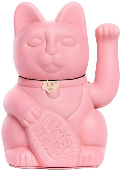 Diminuto Cielo 幸運繽紛自動招手招財貓, 淡粉色