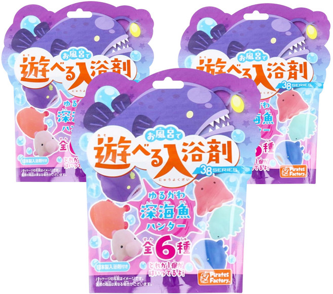 Pirates Factory 深海魚入浴劑 附玩具, 25g, 3包