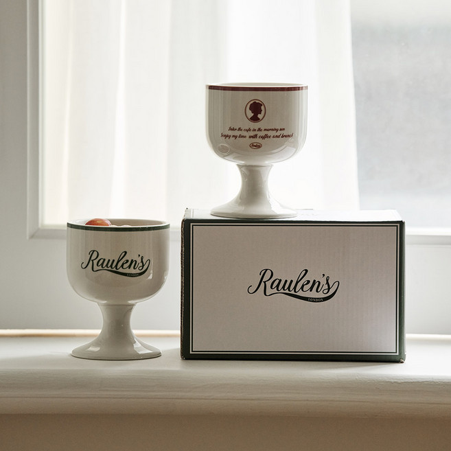 메종오브제 로렌스 런던 고블렛잔 280ml x 2종 세트, 그린 + 레드, 1세트