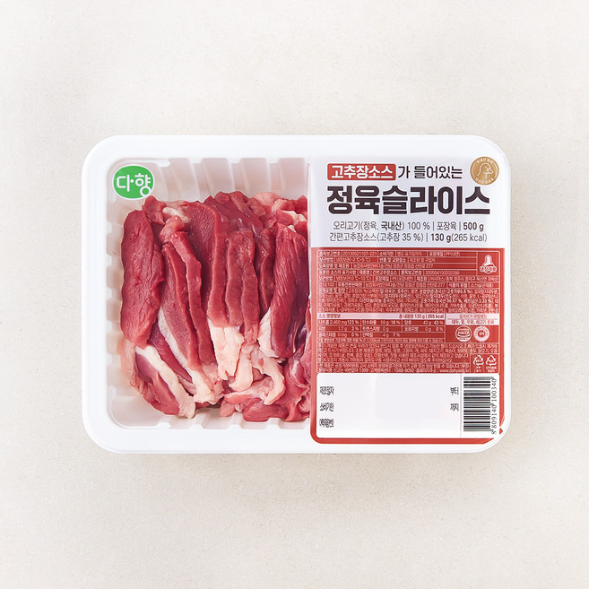 다향오리 오리로스 구이용(고추장소스) (냉장), 500g, 1개