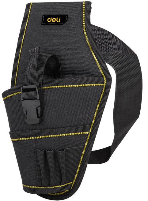 델리 툴즈 옥스포드 천 휴대용 다용도 수납 공구 연장가방 블랙 EDL430004, 1개