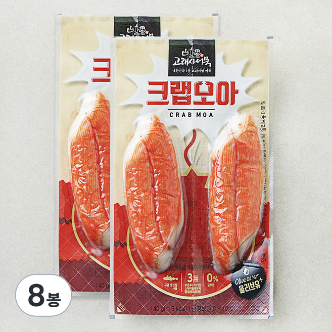 고래사어묵 크랩모아, 140g, 8봉