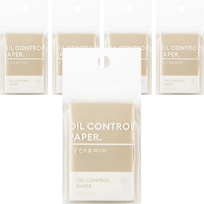 미샤 오일 컨트롤 페이퍼, 100개입, 5개