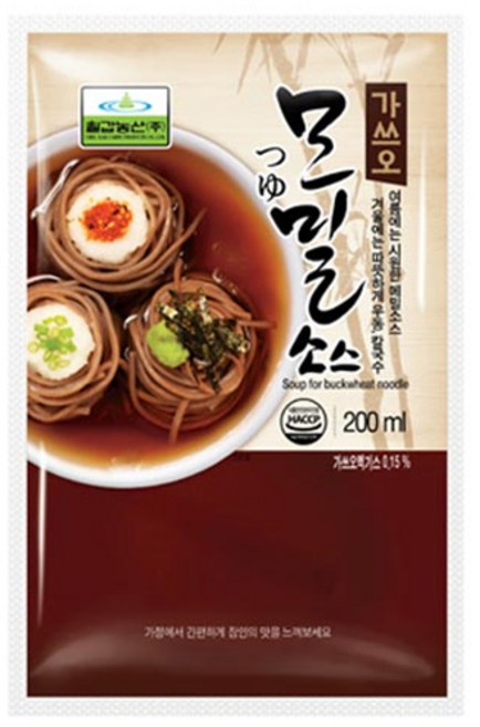 모밀 소스 파우치, 200ml, 1개