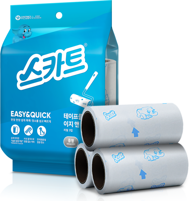 스카트 테이프클리너 이지앤퀵 리필 3입, 1개