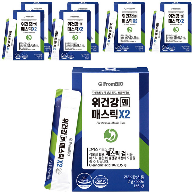 프롬바이오 정품 위건강엔 매스틱X2, 56g, 7개