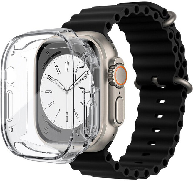 킹콩 풀커버 TPU 스마트워치 젤리케이스, 투명, 1개