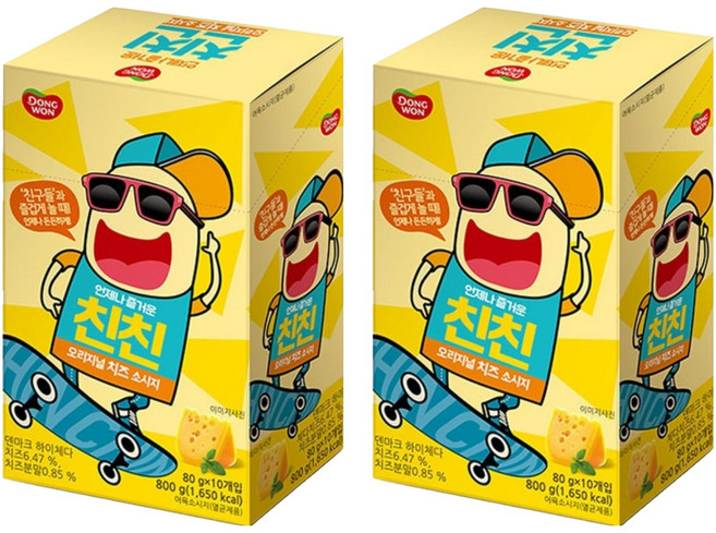 동원 친친 오리지널 치즈소시지 10p, 800g, 2개