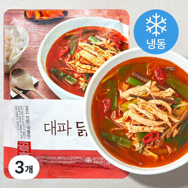 곰곰 대파 닭개장 (냉동), 600g, 3개