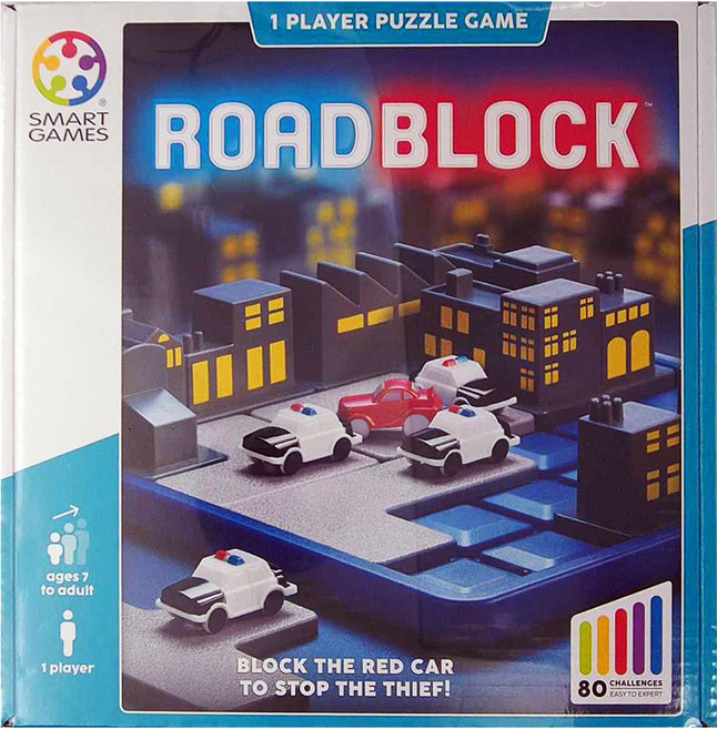 SMART GAMES 圍捕任務 警車大追擊 7歲以上 1人遊戲 80個挑戰, 1盒