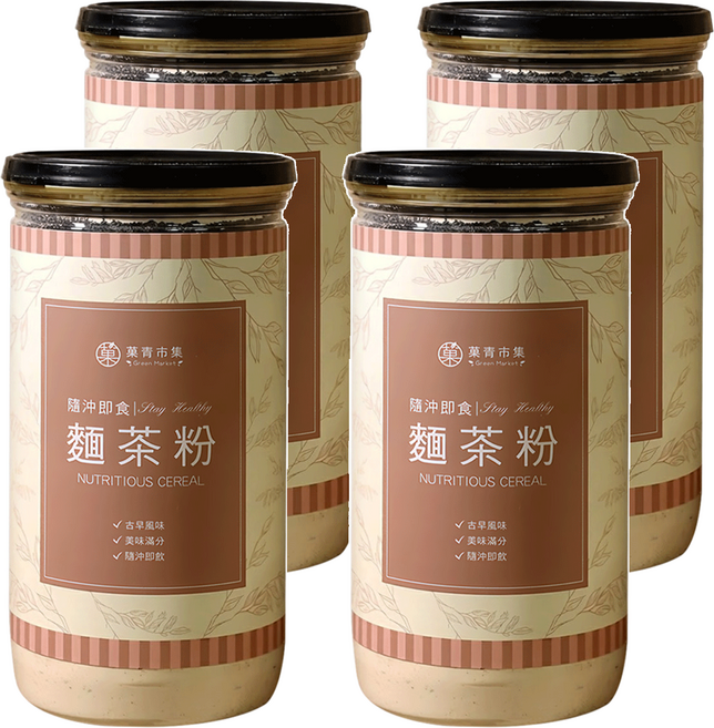 GreenMarket 菓青市集 古早味麵茶粉, 400g, 4罐
