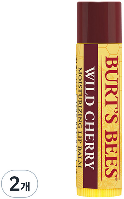 버츠비 모이스춰라이징 립밤, 와일드 체리, 4.25g, 2개