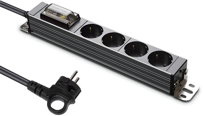 현대일렉트릭 서버탭 누전차단 고용량 멀티탭 4구 HDSVAL-14, 1.5m, 티타늄그레이, 1개