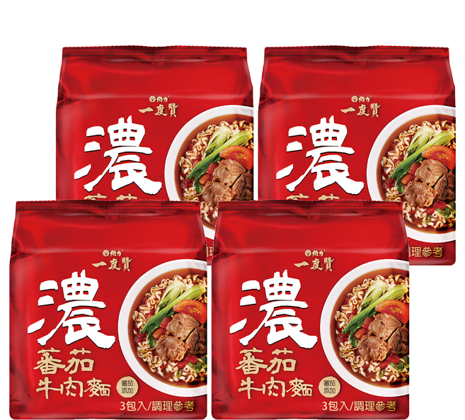 維力 一度贊 蕃茄牛肉麵 185g, 12包