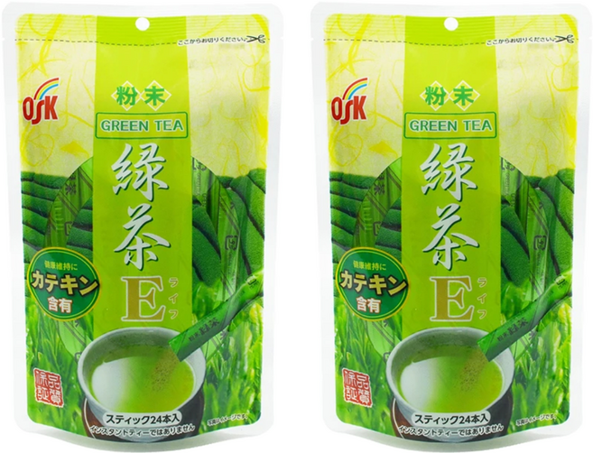OSK 小谷穀粉 綠茶粉隨身包, 0.5g, 24包, 2袋