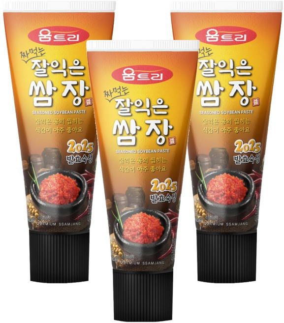 움트리 짜먹는 잘익은 쌈장, 120g, 3개