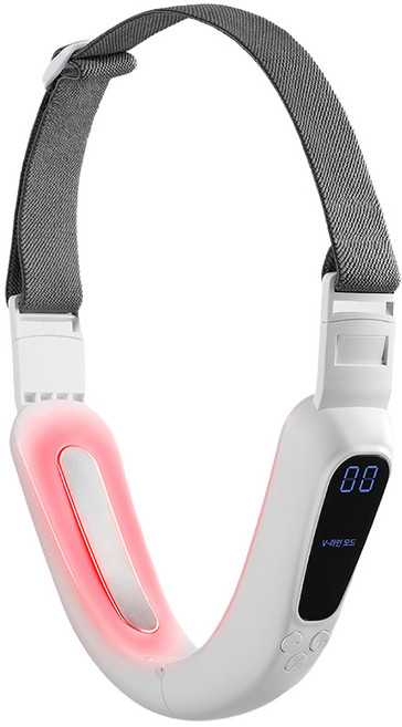 에르고바디 쉐이피브이라인밴드 EMS 얼굴 마사지기, EB24-VB02, 화이트