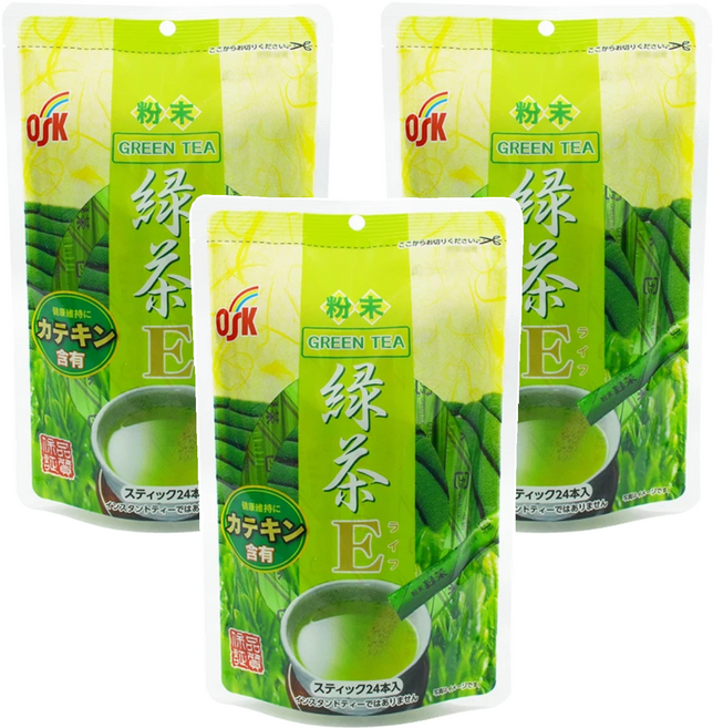 OSK 小谷穀粉 綠茶粉隨身包, 0.5g, 24包, 3袋