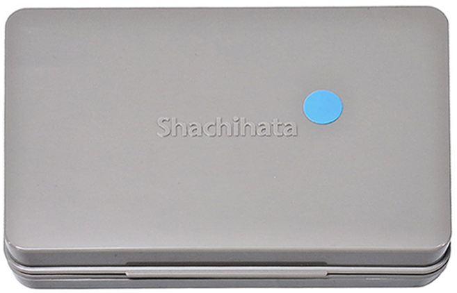 Shachihata 寫吉達 大油性印台, 亮藍, 1個