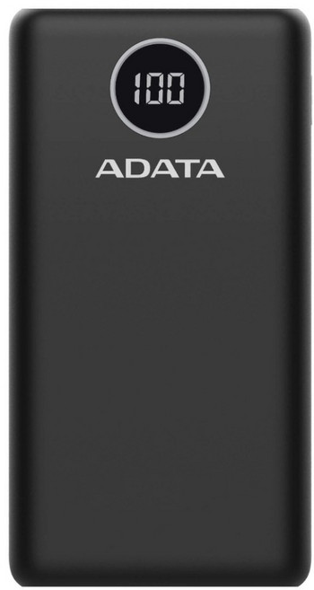 ADATA 威剛 快充行動電源 20000mAh USB-A + Type-C, P20000QCD, 黑色, 1個