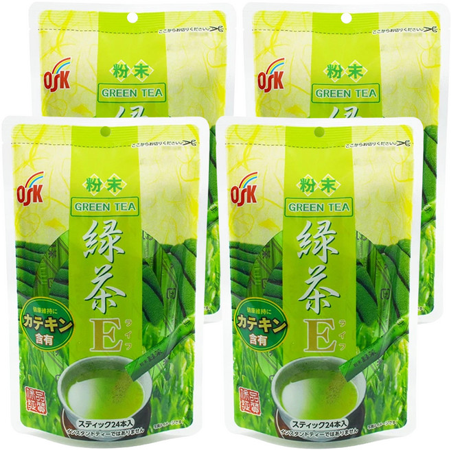 OSK 小谷穀粉 綠茶粉隨身包, 0.5g, 24包, 4袋