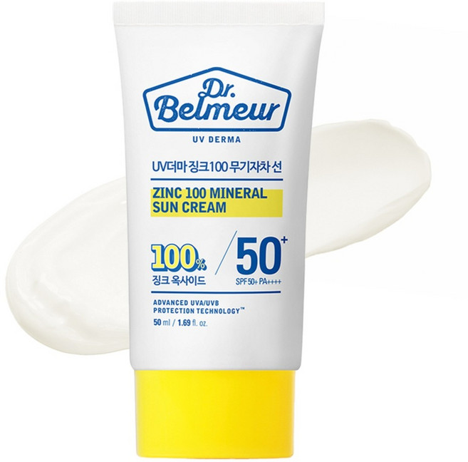 더페이스샵 닥터벨머 UV더마 징크100 무기자차 선크림 SPF50+ PA++++, 50ml, 1개