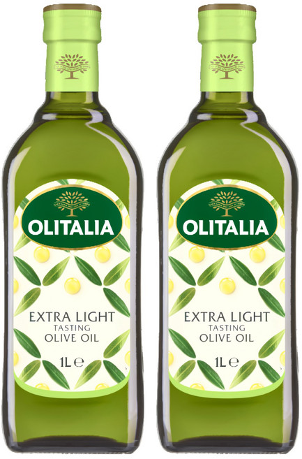 OLITALIA 奧利塔 精緻橄欖油 Extra Light 等級 耐高溫低油煙, 1L, 2瓶