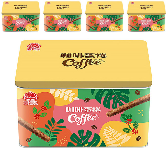 喜年來 咖啡蛋捲禮盒, 320g, 5盒