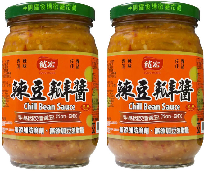 龍宏 辣豆瓣醬, 460g, 2罐
