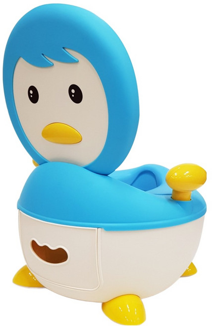 톨스토이 펭귄변기 배변훈련용품, 소프트 블루