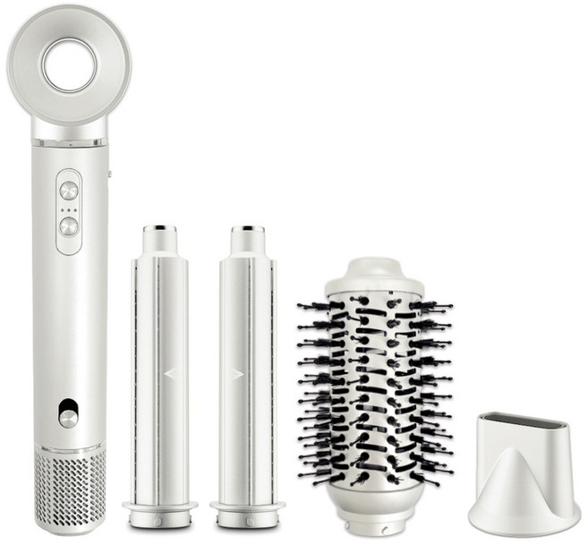 벤하임 BLDC 에어컬링 올인원 헤어스타일러 드라이기 4in1 풀세트, BBHD-1800WMX02, 화이트