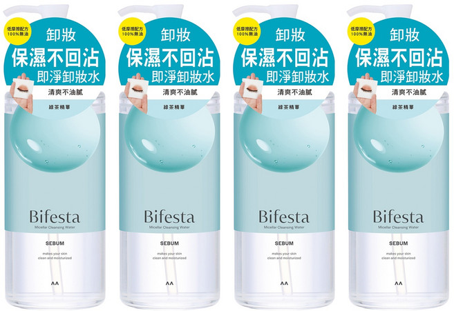 Bifesta 碧菲絲特 清爽即淨卸妝水, 400ml, 4瓶
