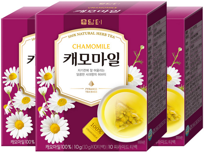 담터 캐모마일 삼각티백, 1g, 10개입, 3개