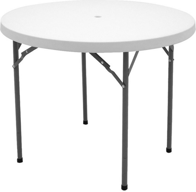 브로몰딩 파라솔 테이블 원형 940 OT126, 화이트