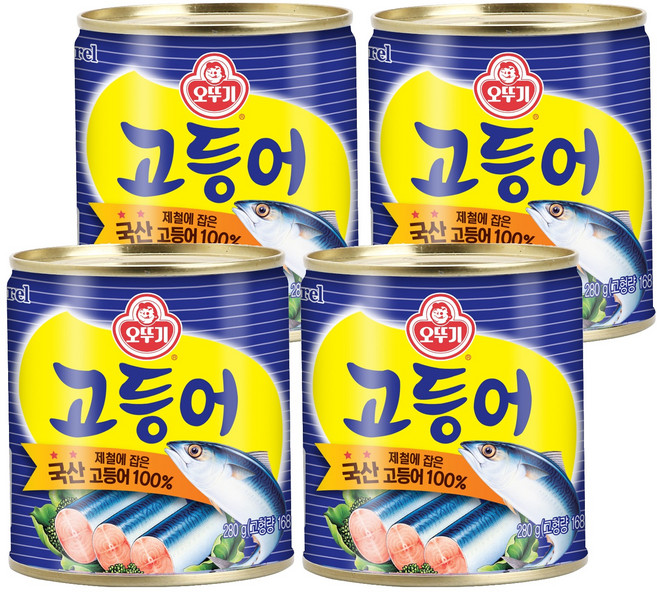 오뚜기 고등어, 4개, 280g