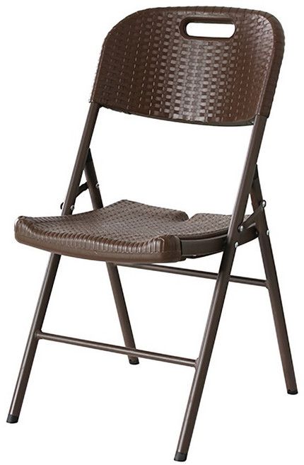 오에이데스크 프리미엄 브로몰딩 접이식 야외의자, 브라운, 1개