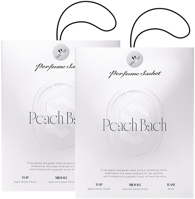 더클래스 퍼퓸 사쉐 차량용 방향제, 2개, 피치 바흐